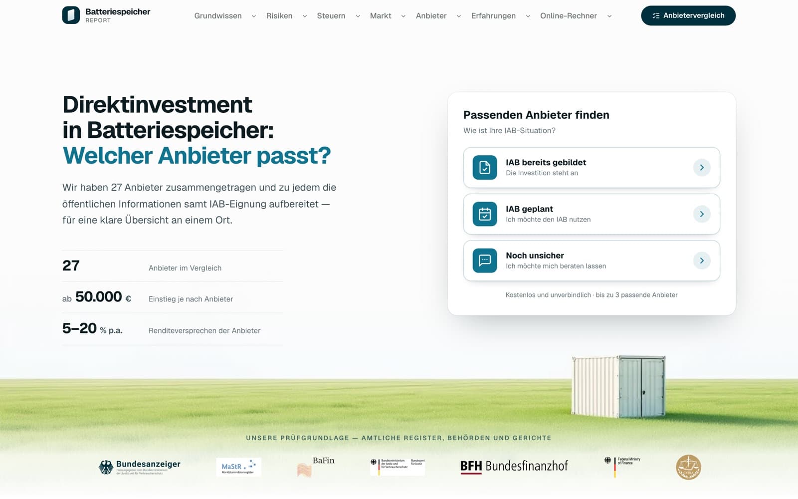 Zu Batteriespeicher-Report springen
